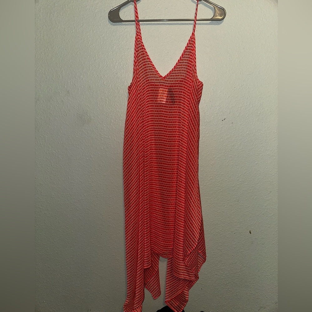 Ellen Tracy Vibrant Coral Swim Coverup